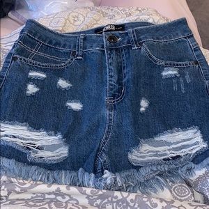 denim shorts